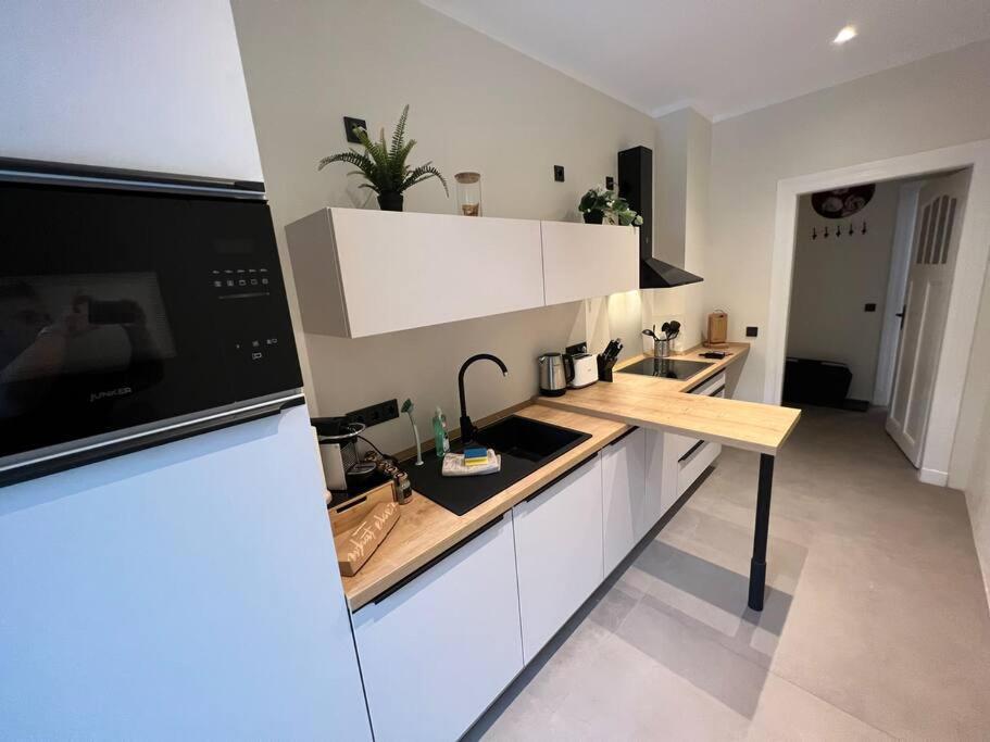 Soul-Apartment Terrasse Privat-Parkplatz Boxspringbett 55Zoll Tv Wlan Lipsko Exteriér fotografie